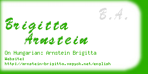 brigitta arnstein business card